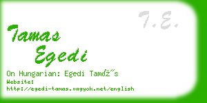 tamas egedi business card